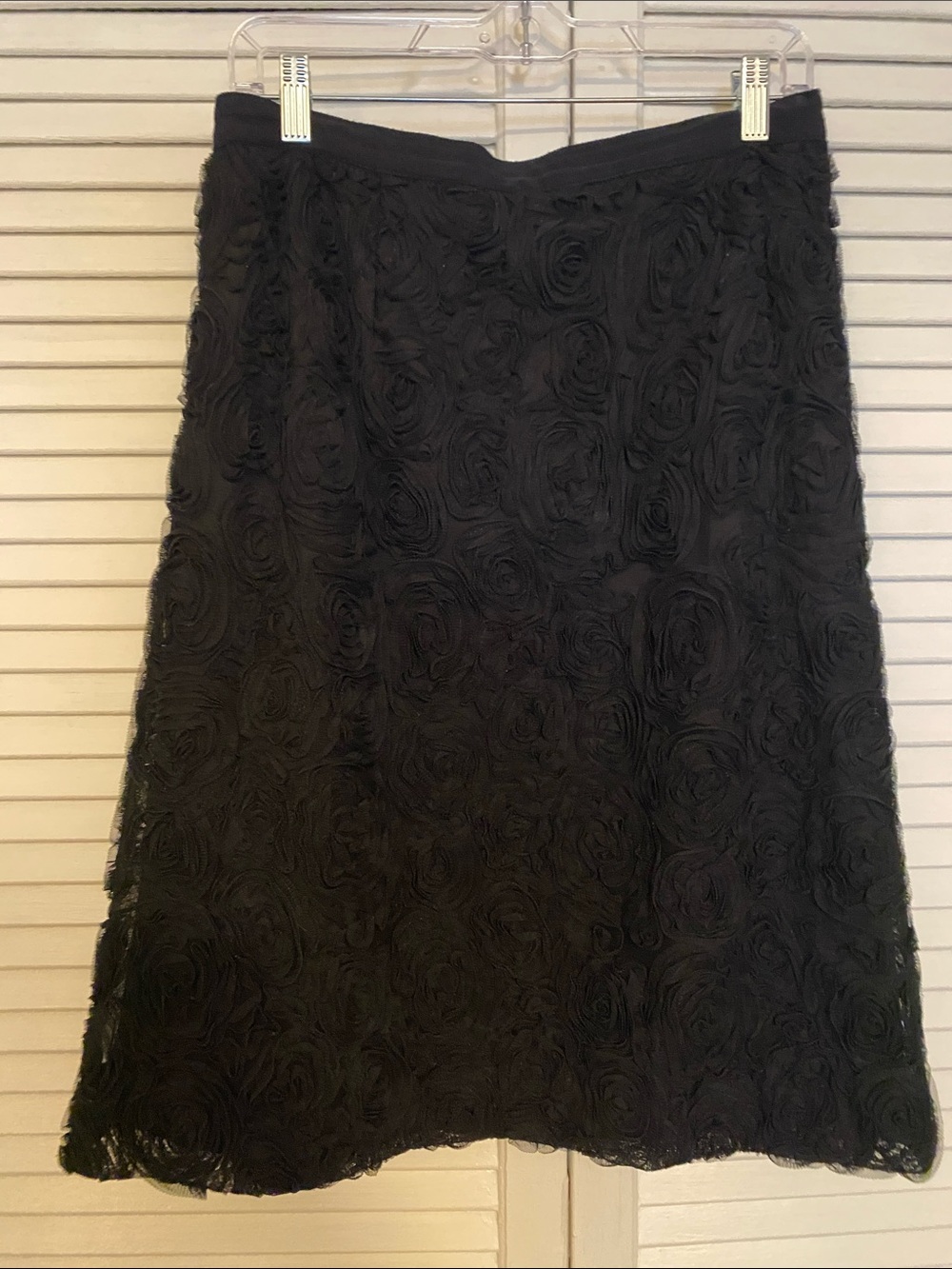 Cato Black Rosette A-Line Skirt